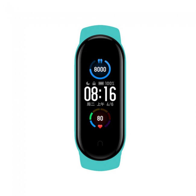 2021 M6 Smart Watch with Fitness Tracker and Sleep Monitoring - Light Blue