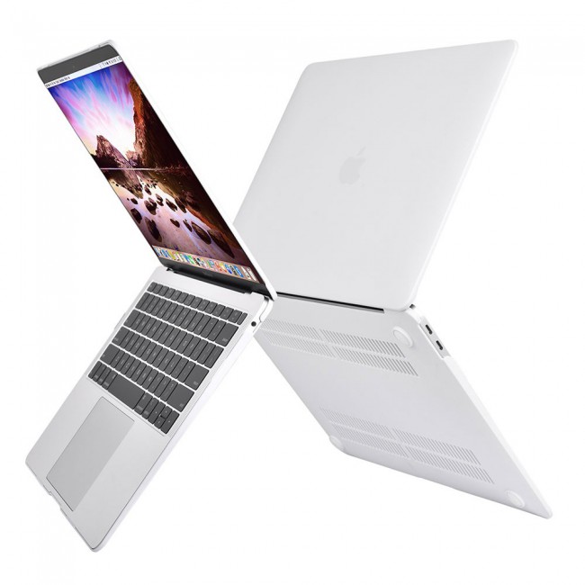 2Pack MacBook Air 13-inch A1396 A1466 A1369 Protective Hard Case with Premium Keyboard Cover - White
