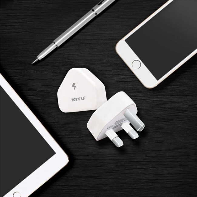 Nitu NT-TC012 Wall Charger for Apple Devices – White