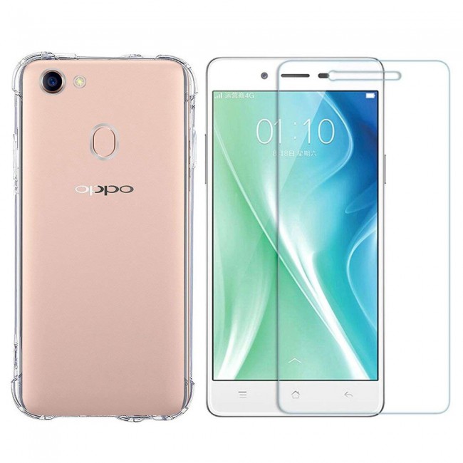 Oppo A73 F5 Gorilla Cover with Tempered Screen Protector - Clear