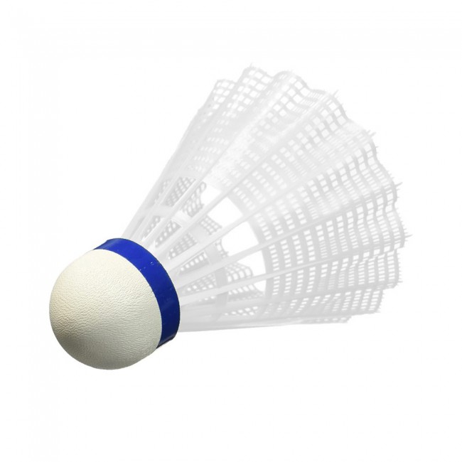 Nylon Plastic Shuttlecock Badminton Ball 6pcs-White