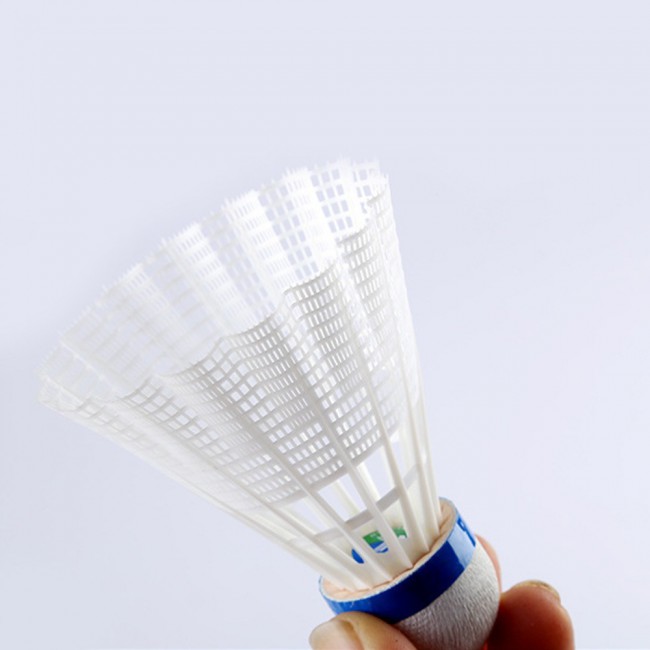 Nylon Plastic Shuttlecock Badminton Ball 6pcs-White