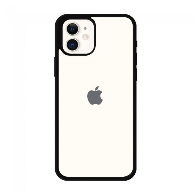 Q Series Magic Mask Clear Case with Black Frame Soft TPU for iPhone 12