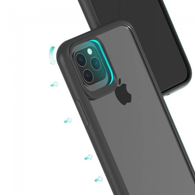 Q Series Magic Mask Clear Case with Black Frame TPU for iPhone 12 Pro