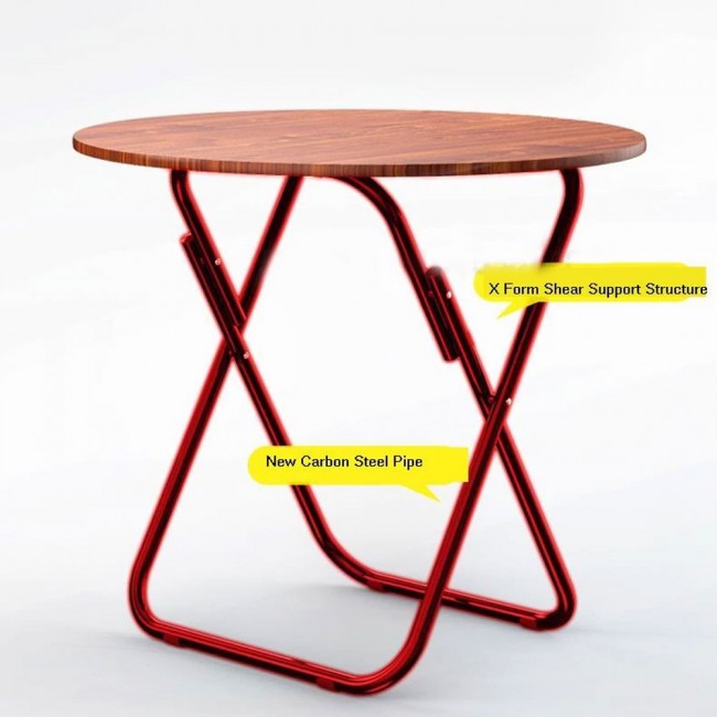 Round Foldable Wooden Table 60cm x71cm - Brown