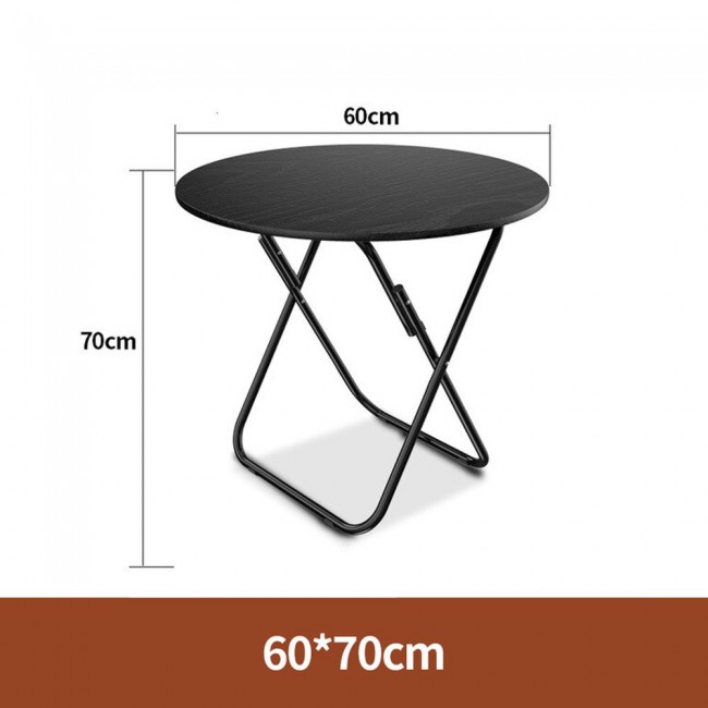Round Foldable Wooden Table 60cm x71cm - Black