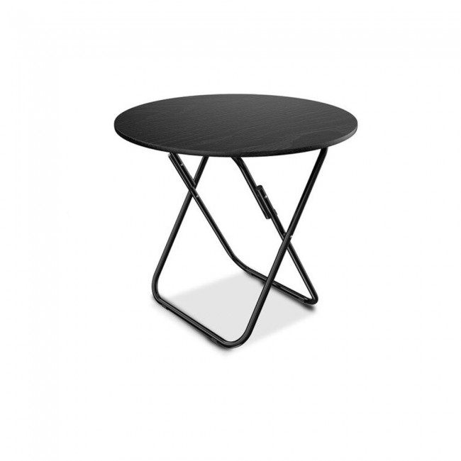 Round Foldable Wooden Table 60cm x71cm - Black
