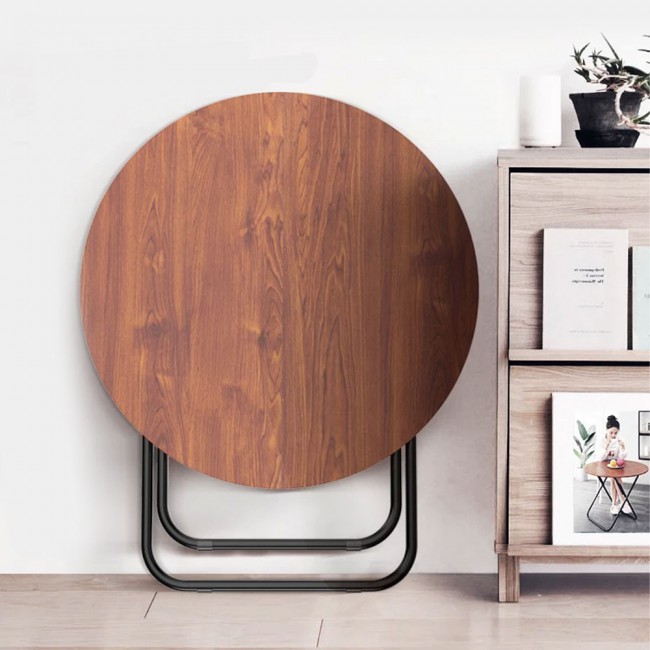Round Foldable Wooden Table 60cm x71cm - Brown