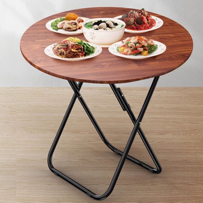 Round folding dining table deals
