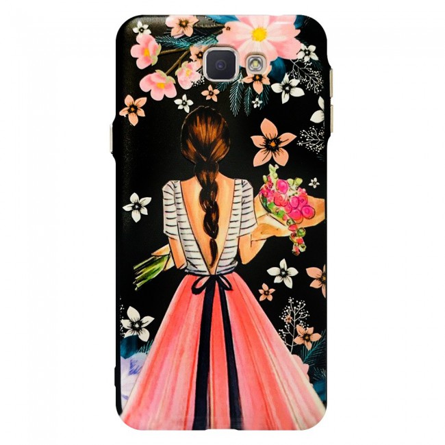 Samsung Galaxy J5 Prime Case Cover Girl Print-Flower Bucket