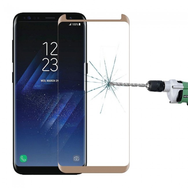 Samsung Galaxy Note 8 3D Tempered Curved Glass Screen Protector Ultimate by Margoun - Gold Edge