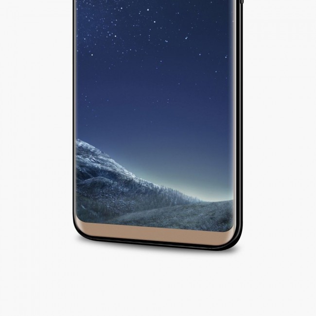Samsung Galaxy Note 8 3D Tempered Curved Glass Screen Protector Ultimate by Margoun - Gold Edge