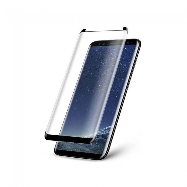 Samsung Galaxy S8 3D Tempered Curved Glass Screen Protector - Black Edge