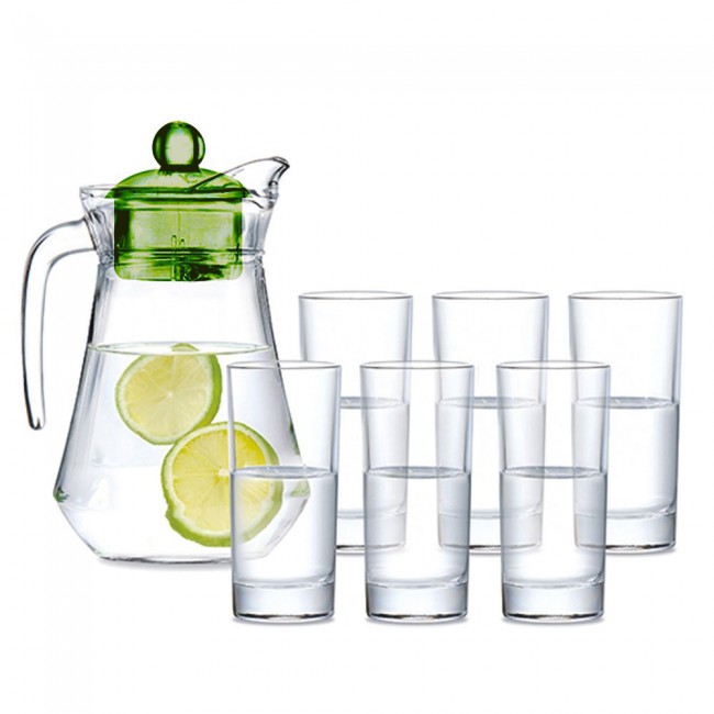 Glass set sales with jug