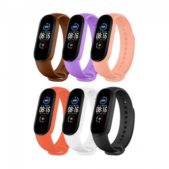 Xiaomi Mi Band 5 and Mi Band 6 Replacement Silicone Band 6 Packs 6 colors