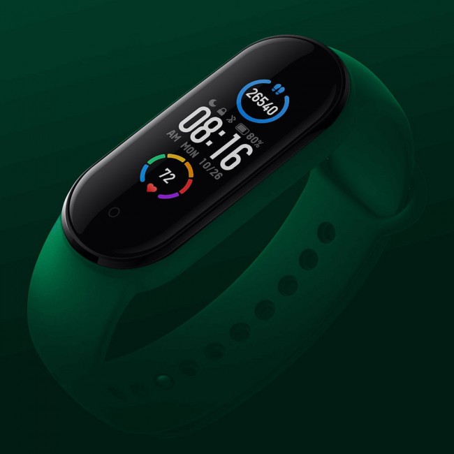Xiaomi Mi Band 5 and Mi Band 6 Replacement Silicone Band - Green