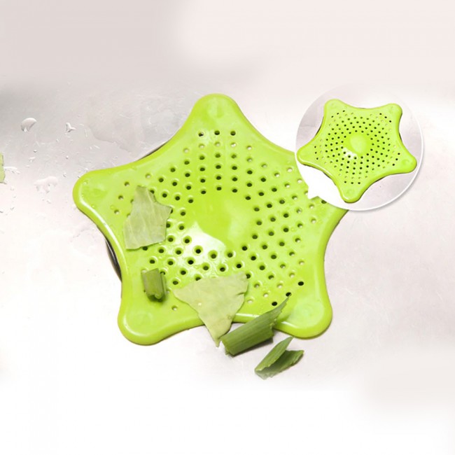 Silicone Star Sink Drain Filter Cover by Margoun - Green