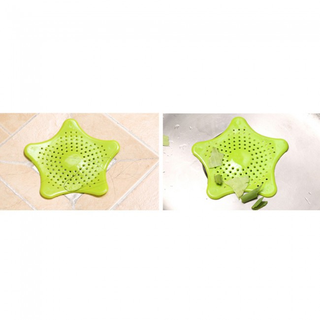 Silicone Star Sink Drain Filter Cover by Margoun - Green