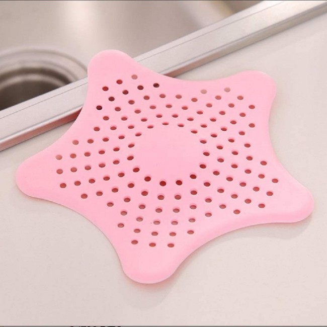 Silicone Star Sink Drain Filter Cover by Margoun - Pink