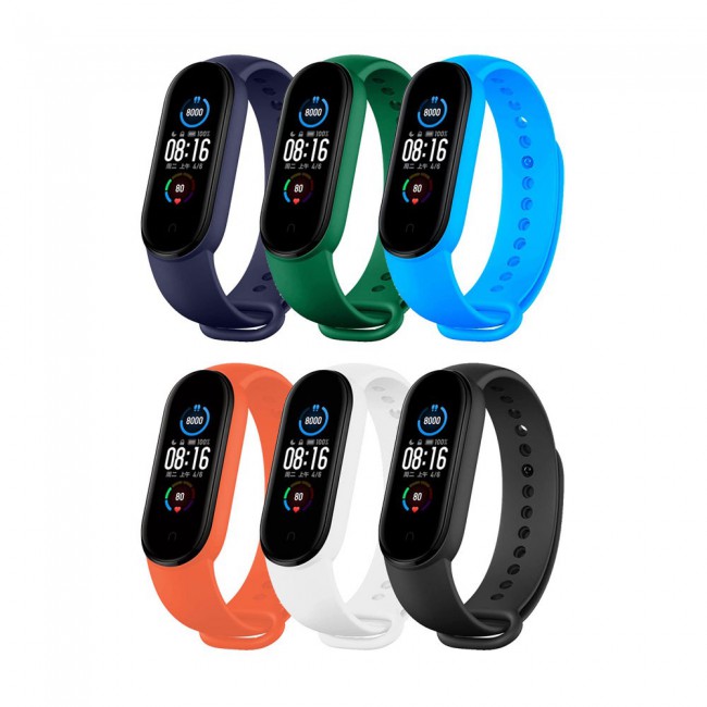 Xiaomi Mi Band 5 and Mi Band 6 Replacement Silicone Band 6 Packs 6 colors