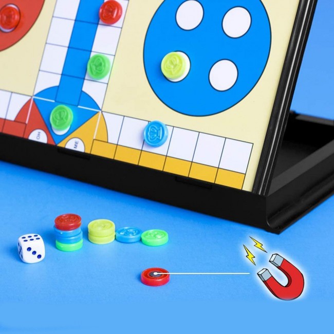 2Pack Snake and Ladders Board Game and  Ludo Board Game for Kids and Adults