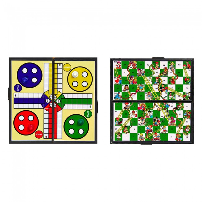 2Pack Snake and Ladders Board Game and  Ludo Board Game for Kids and Adults