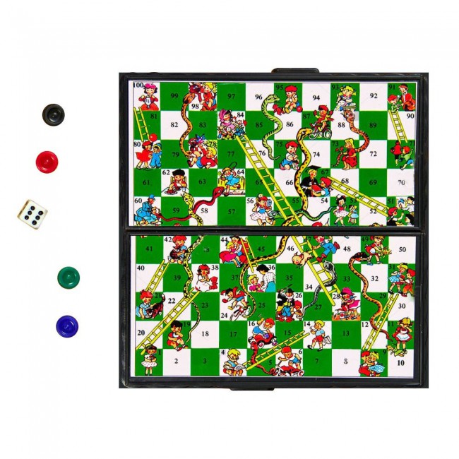 2Pack Snake and Ladders Board Game and  Ludo Board Game for Kids and Adults