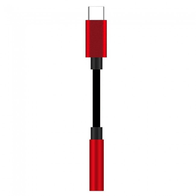 USB-C to 3.5 mm Headphone Jack Adapter - Red