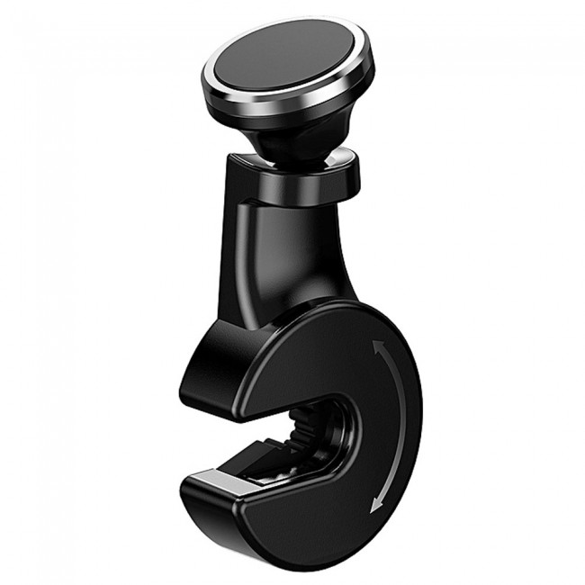 Universal Headrest Car Phone Holder Multi-Functional Car Mount in Black
