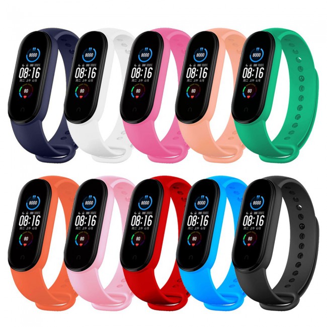 Xiaomi Mi Band 5 and Mi Band 6 Replacement Silicone Band 10 Packs 10 colors