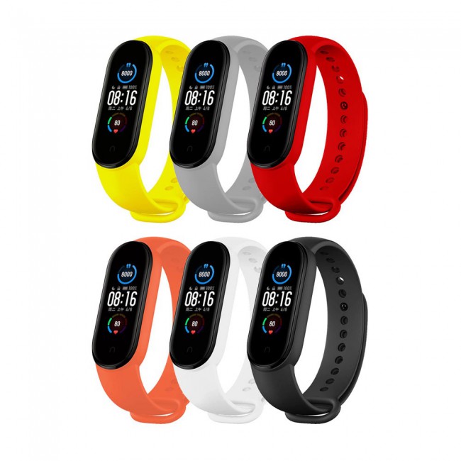 Xiaomi Mi Band 5 and Mi Band 6 Replacement Silicone Band 6 Packs 6 colors