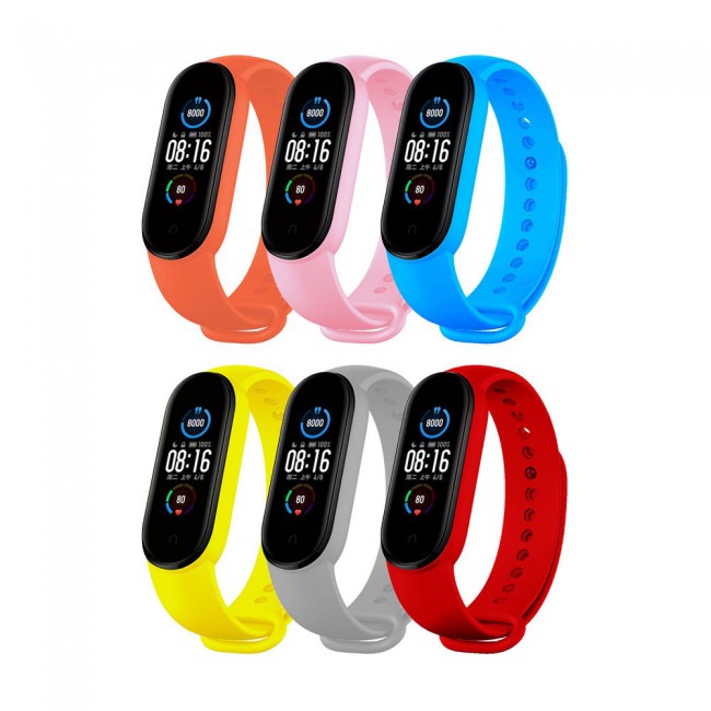 Xiaomi Mi Band 5 and Mi Band 6 Replacement Silicone Band 6 Packs 6 colors
