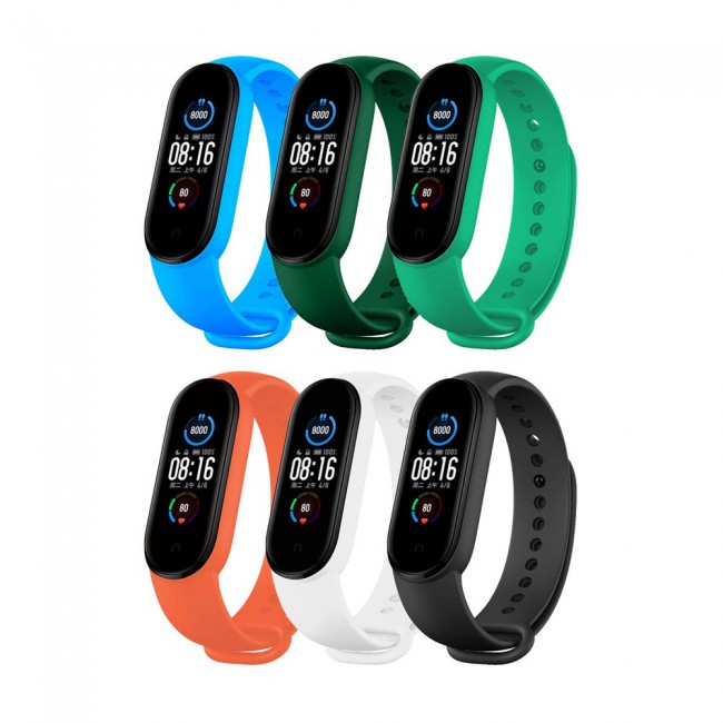 Xiaomi Mi Band 5 and Mi Band 6 Replacement Silicone Band 6 Packs 6 colors