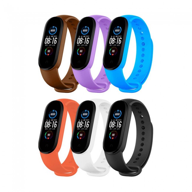 Xiaomi Mi Band 5 and Mi Band 6 and Mi Band 6 Replacement Silicone Band 6 Packs 6 colors