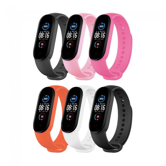 Xiaomi Mi Band 5 and Mi Band 6 Replacement Silicone Band 6 Packs 6 colors 