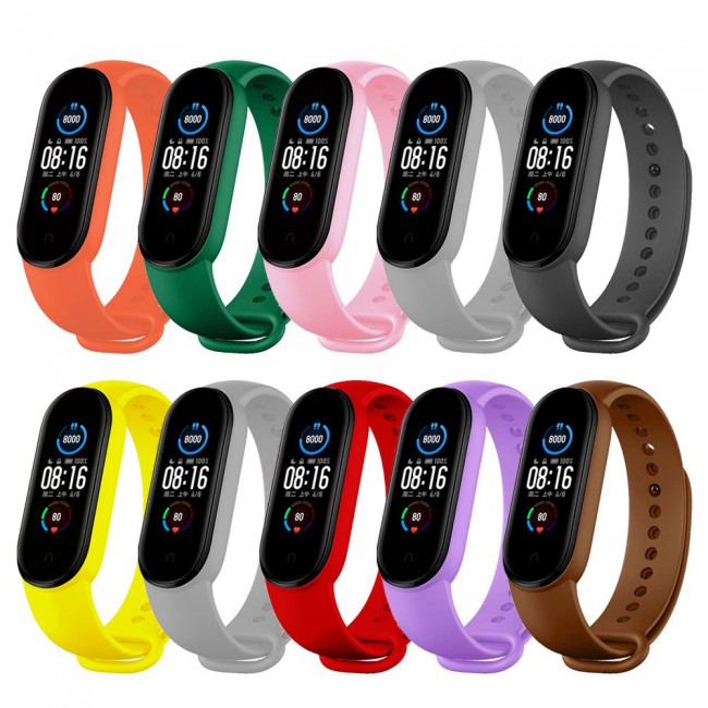 Xiaomi Mi Band 5 and Mi Band 6 Replacement Silicone Band 10 Packs 10 colors
