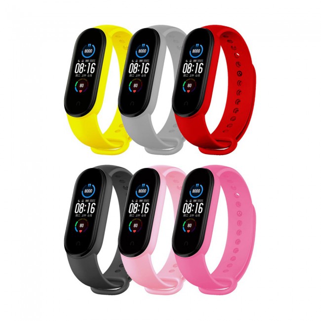 Xiaomi Mi Band 5 and Mi Band 6 Replacement Silicone Band 6 Packs 6 colors
