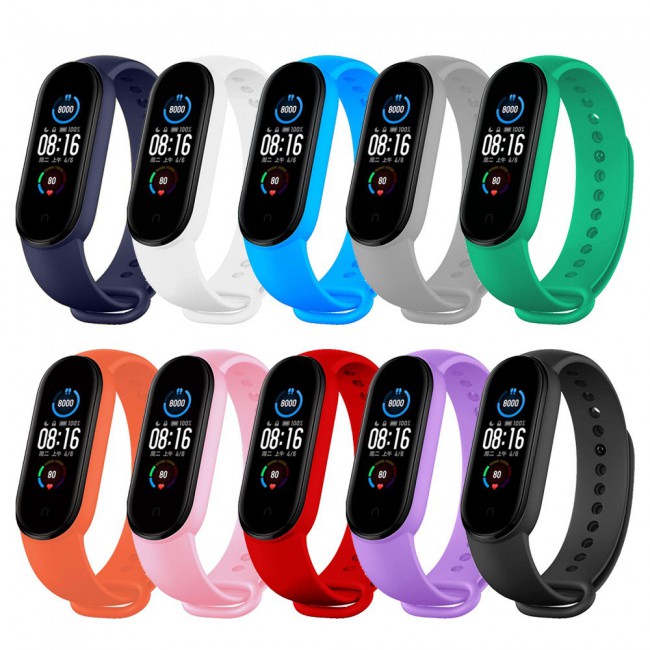 Xiaomi Mi Band 5 and Mi Band 6 Replacement Silicone Band 10 Packs 10 colors
