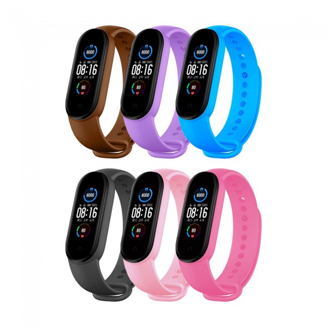 Xiaomi Mi Band 5 and Mi Band 6 Replacement Silicone Band 6 Packs 6 colors