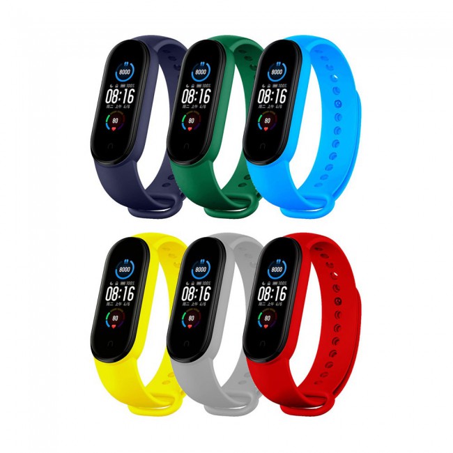 Xiaomi Mi Band 5 and Mi Band 6 Replacement Silicone Band 6 Packs 6 colors