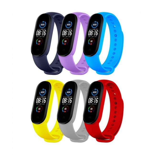 Xiaomi Mi Band 5 and Mi Band 6 Replacement Silicone Band 6 Packs 6 colors