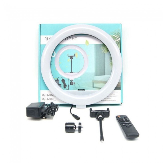 YQ-320A LED Ring Fill Light for Photography and Selfie with Holder and Stand