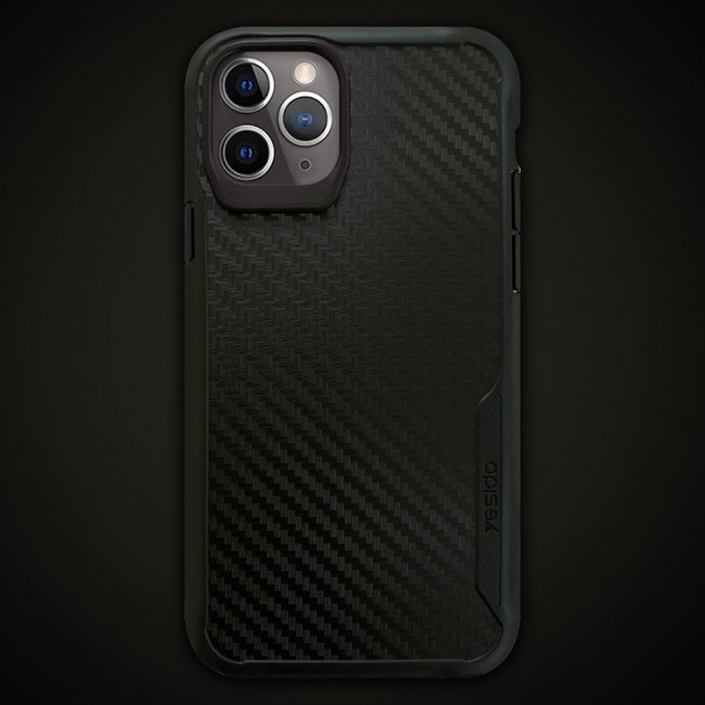 Yesido Carbon Fiber Case Cover for Apple iPhone 11 Pro Max - Black