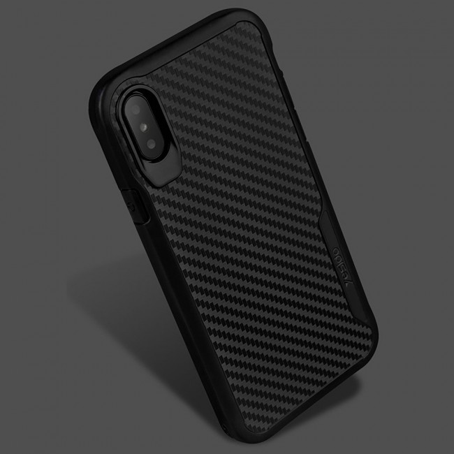 Yesido Carbon Fiber Case Cover for Apple iPhone XS Max - Black