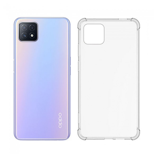 Oppo A72 5G TPU Gorilla Case Cover with Tempered Screen Protector - Clear