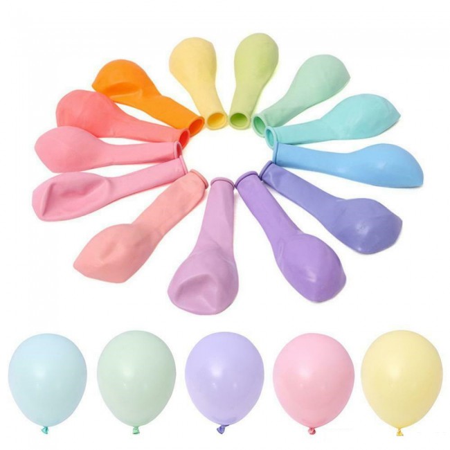 30 Pieces Latex Pastel multicolor Balloons 10-inches