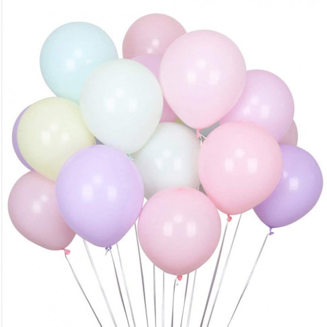 30 Pieces Latex Pastel multicolor Balloons 10-inches