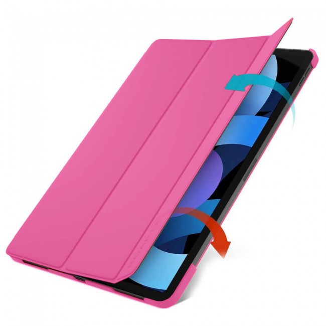 iPad 10.2 7th Generation and 8th Generation Smart Folio Leather Case Trifold Stand Cover - Peach