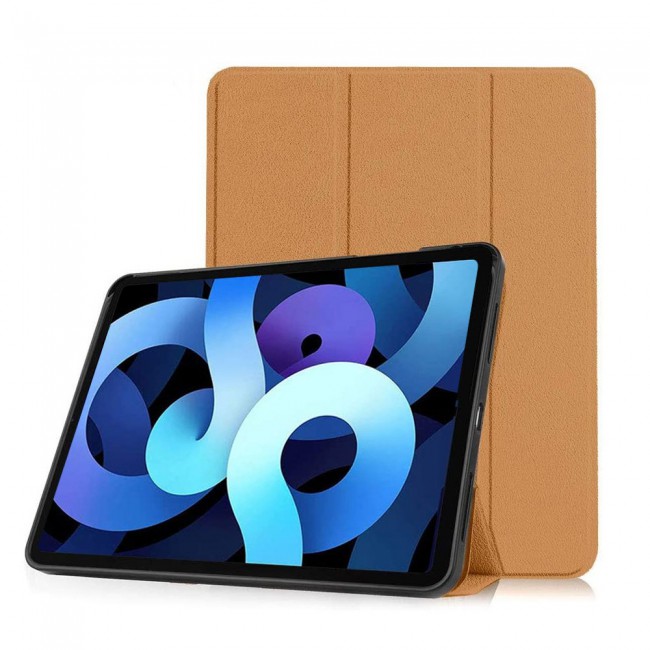 iPad Pro 12.9 4th Gen 2020 Smart Folio Case Trifold Stand Cover - Brown