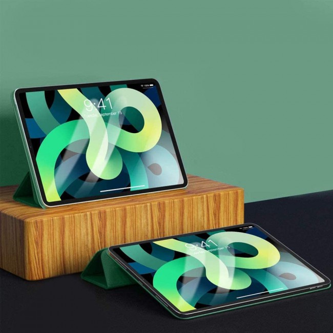 iPad Pro 12.9 4th Gen 2020 Smart Folio Case Trifold Stand Cover - Dark Green
